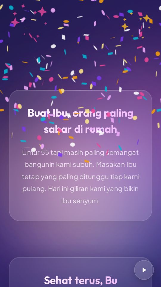 Tampilan template Gradasi Modern