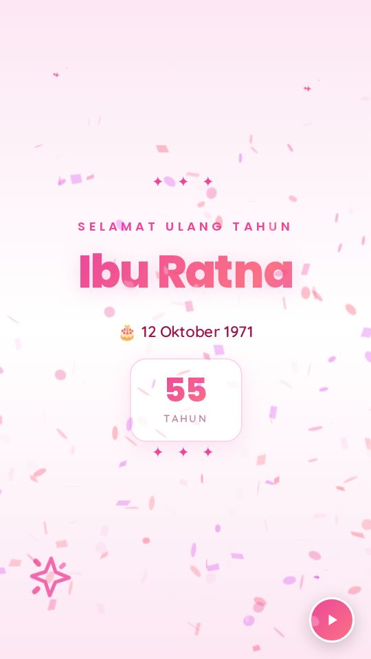 Tampilan template Konfeti Ceria